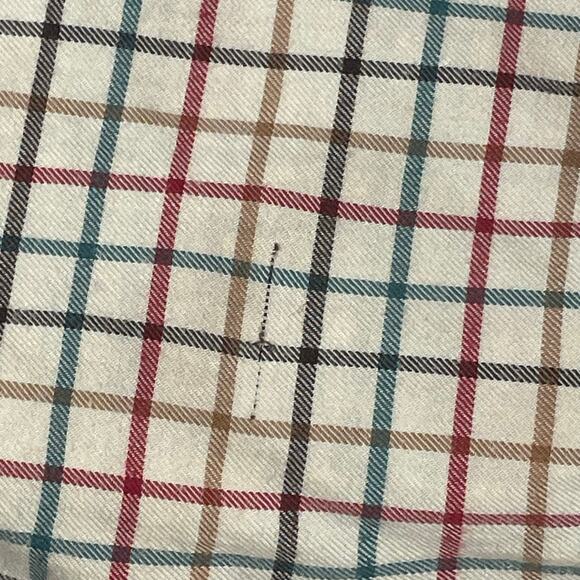 Ralph Lauren Classic Fit L Button Down Shirt Tan Multicolor Red Blue Large Plaid - Picture 6 of 9